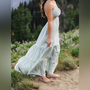 Lulu's Light Green Maxi Dress